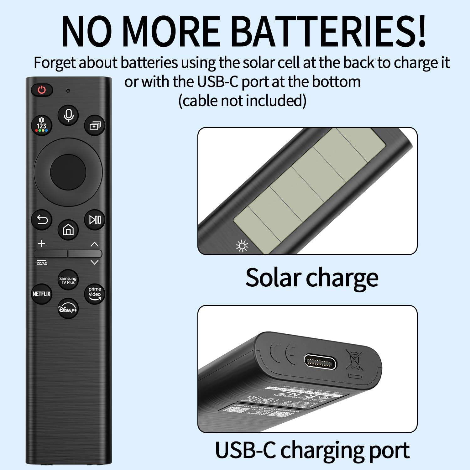 Detalle 2 de Samsung-Compatible Solar Voice Remote