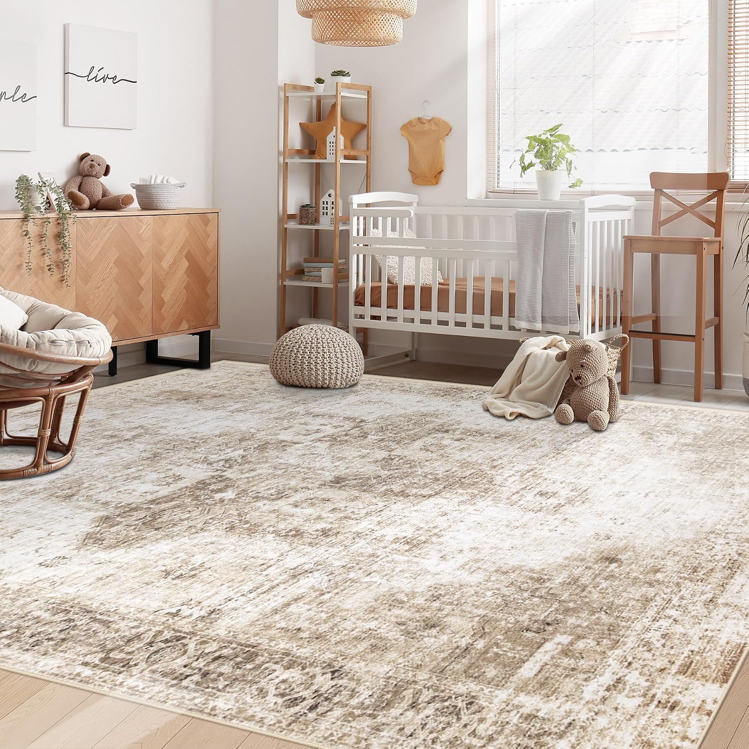 Detalle de Area Rug 6x9 Vintage Boho Medallion Low Pile Rug 🏠