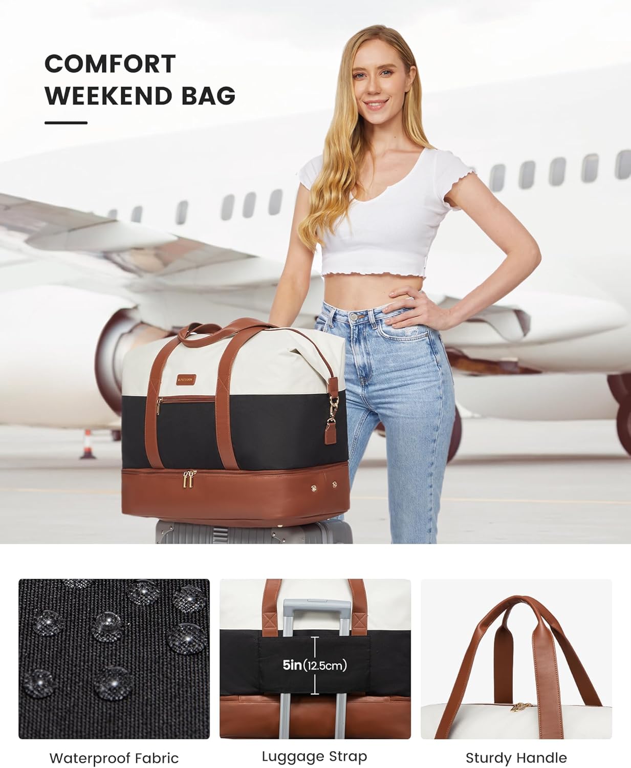 Thumbnail 4 de LOVEVOOK Travel Bags for Women: Waterproof Cabin Carry-On with Wet/Dry Compartment and Shoe Pocket