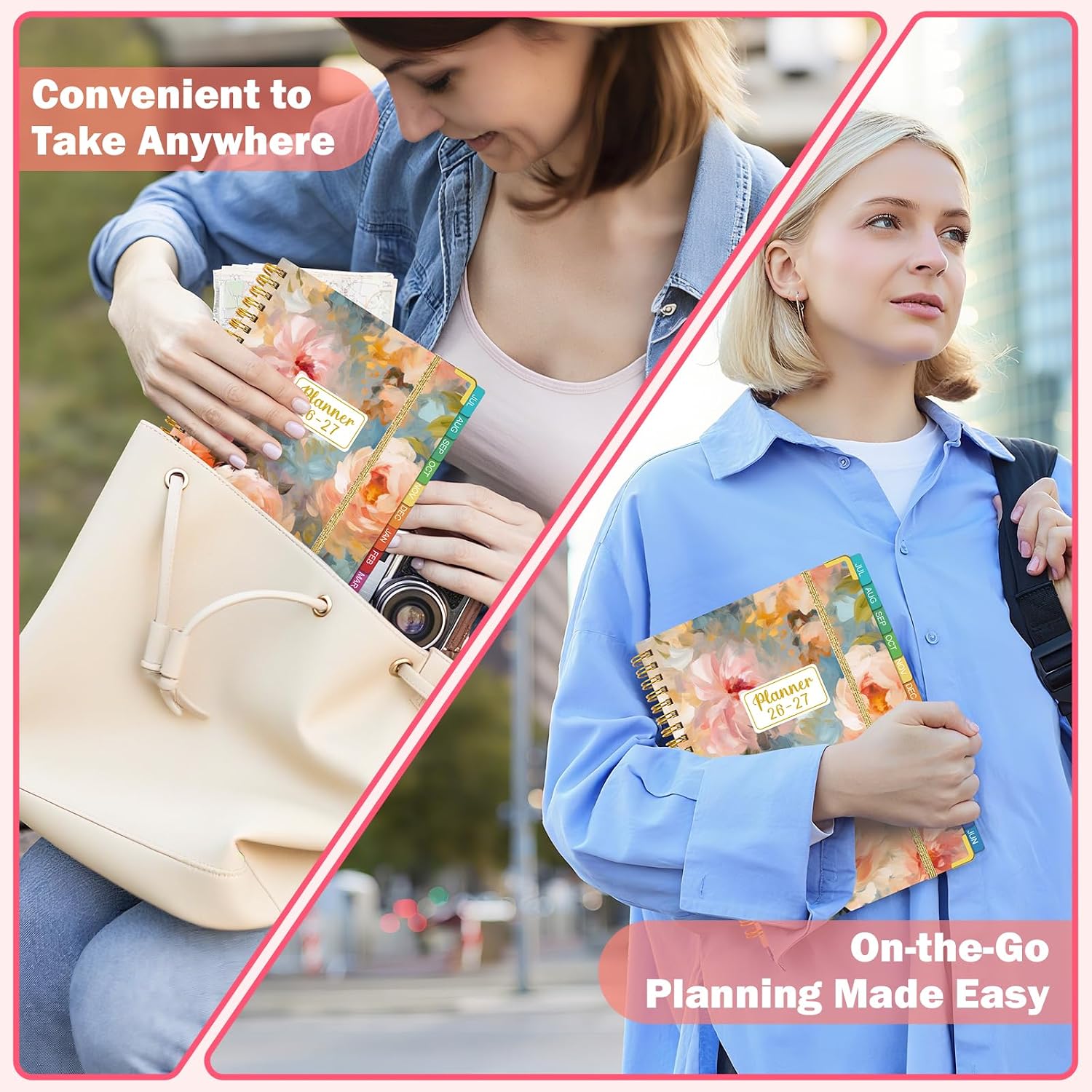 Thumbnail 6 de OMEYA 2026-2027 Weekly and Monthly Planner, July-June, Floral Cover