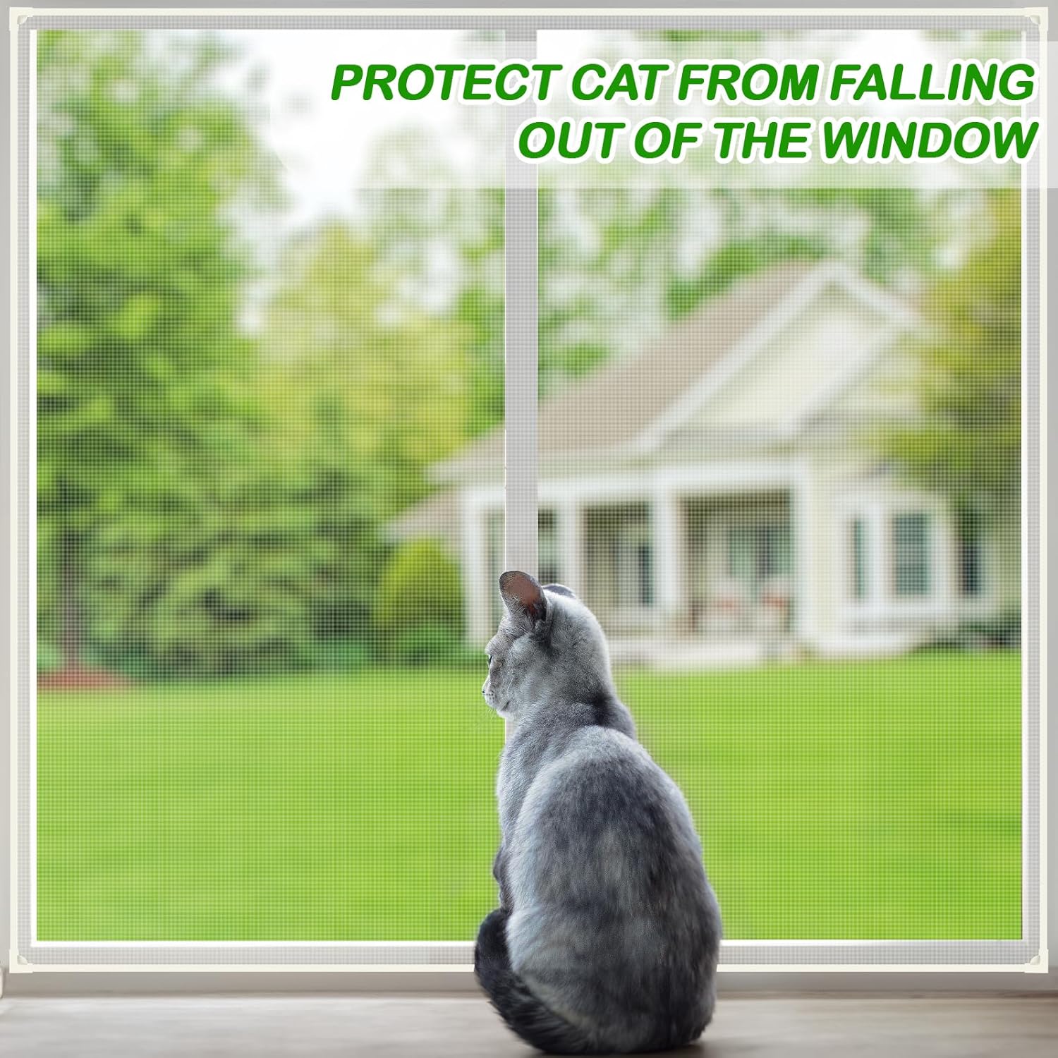 Thumbnail 4 de Fly Screens for Windows: White Magnetic Window Screen (150x180 cm) with Easy DIY Installation