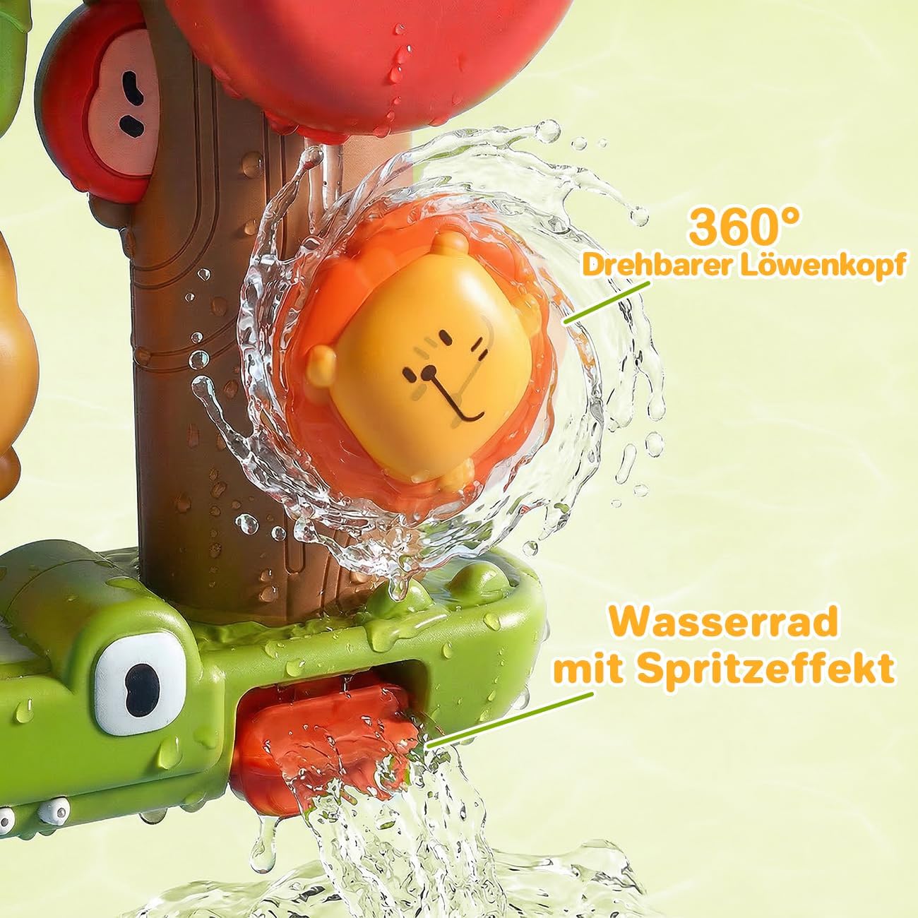 Thumbnail 5 de KmmiFF Badespielzeug Baby ab 1 Jahr mit 3 Saugnäpfen, Wasserrad & Gießkanne