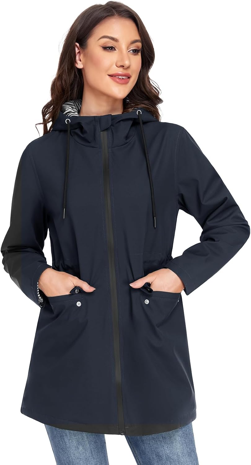Detalle 2 de Yuson Girl Women's Lightweight Windbreaker Coat – Transitional Spring/Summer/Autumn Jacket
