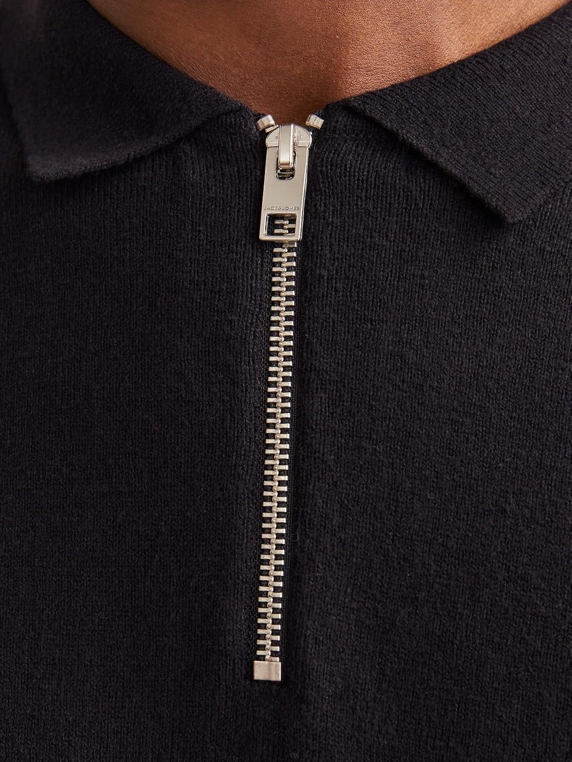 Detalle de Jack & Jones Jjeemil polo in maglia con mezza zip uomo