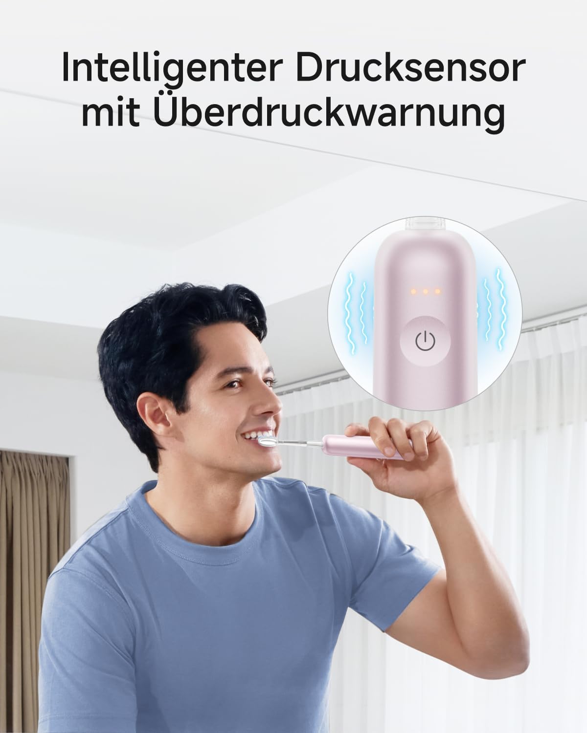 Thumbnail 6 de Laifen Wave Pro Elektrische Zahnbürste – 60° WaveMotion, 66.000 Vpm, 70 Tage Akku, inkl. 2 Pro-Köpfe (Alu Rosa)