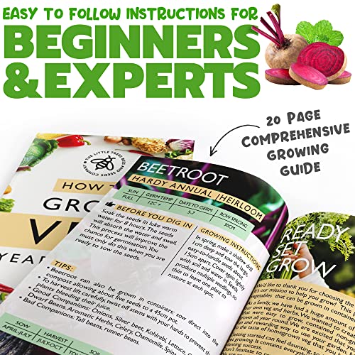 Detalle de Vegetable Seeds Kit for Planting – 15 Heirloom Varieties, UK Sourced, Easy to Grow