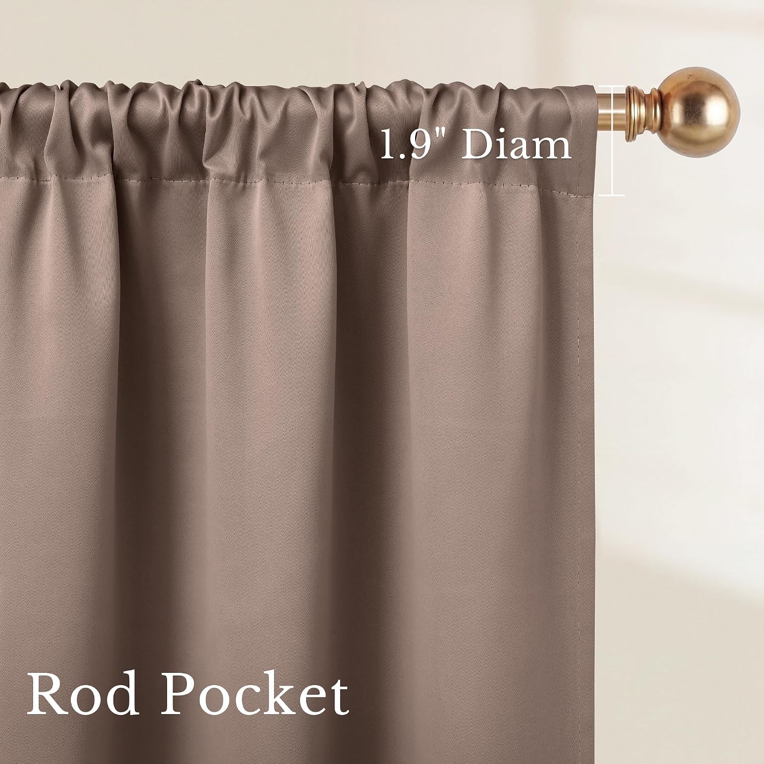 Detalle de NICETOWN Blackout Curtains 52 x 63 Inches