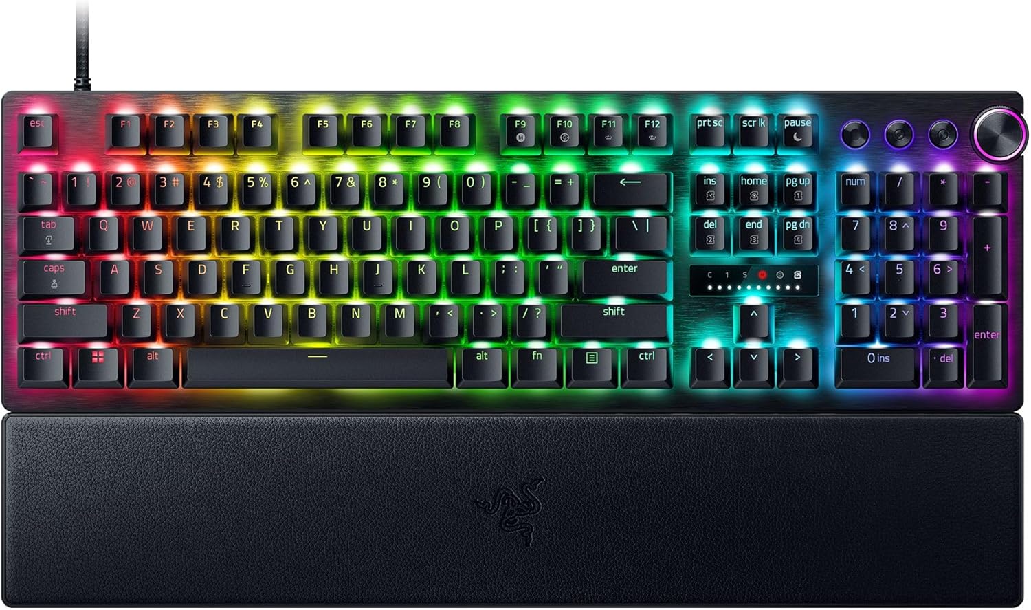 Razer Huntsman V3 Pro esports gaming keyboard with analog optical switches, Rapid Trigger, and Razer Snap Tap (Black)