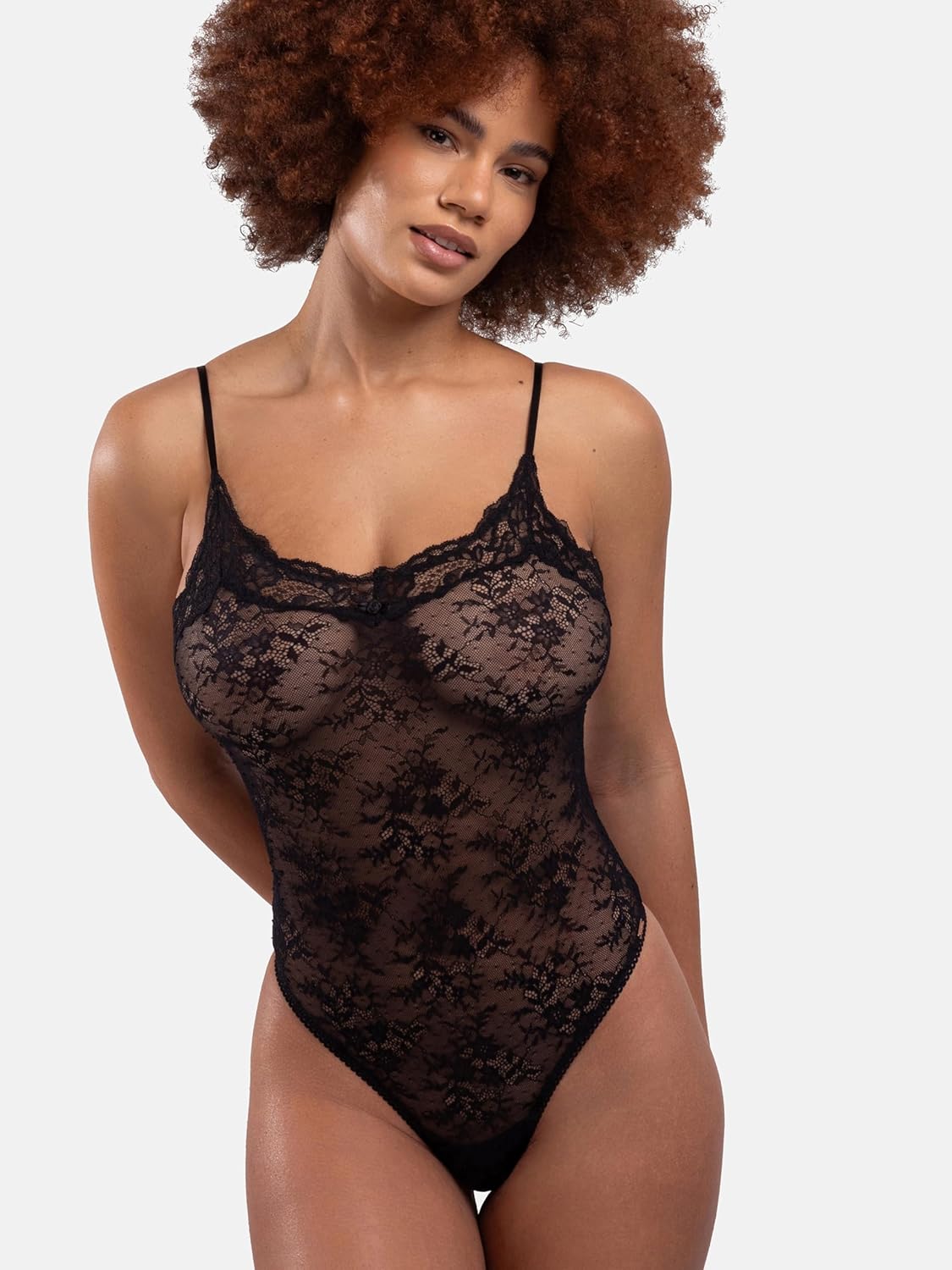 Detalle de Dorina Women’s Origins Non-Padded Lace Bodysuit (Black)