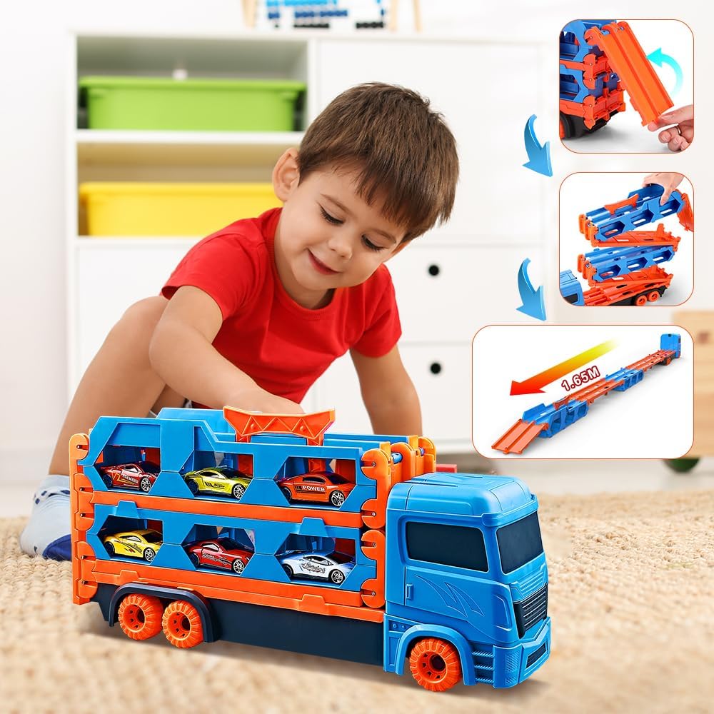 Thumbnail 3 de VATOS Transport Truck Toys 6 Cars Set