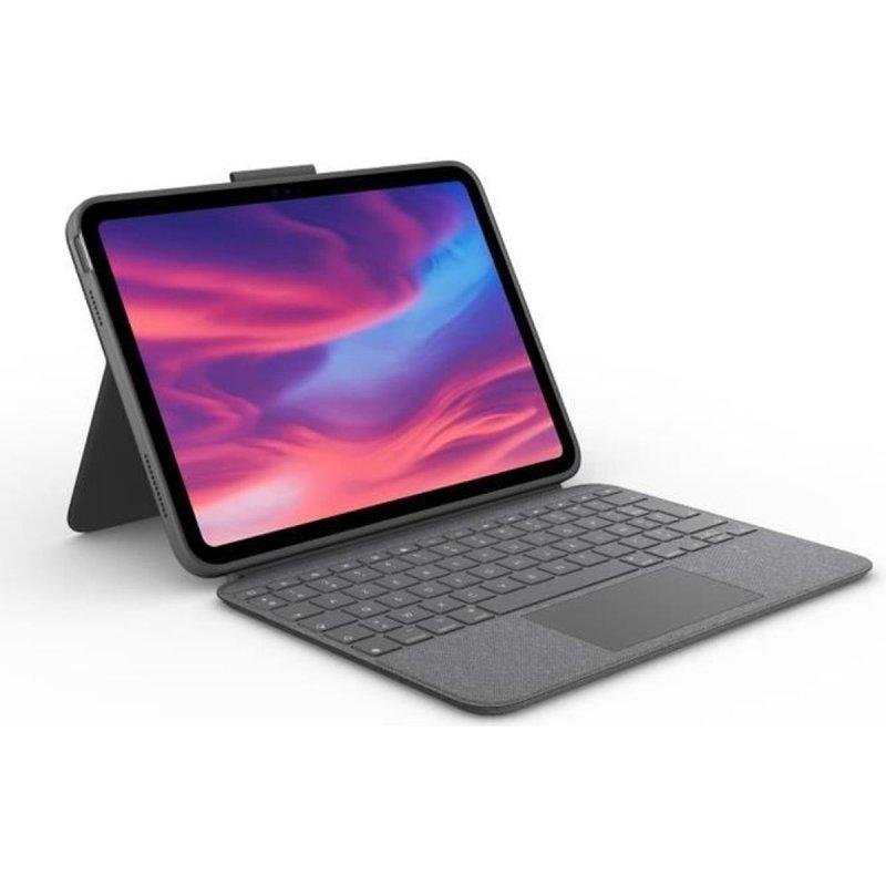 Detalle de Logitech Combo Touch para iPad 10ª Gen (Azerty, Oxford Grey) — funda con teclado y trackpad