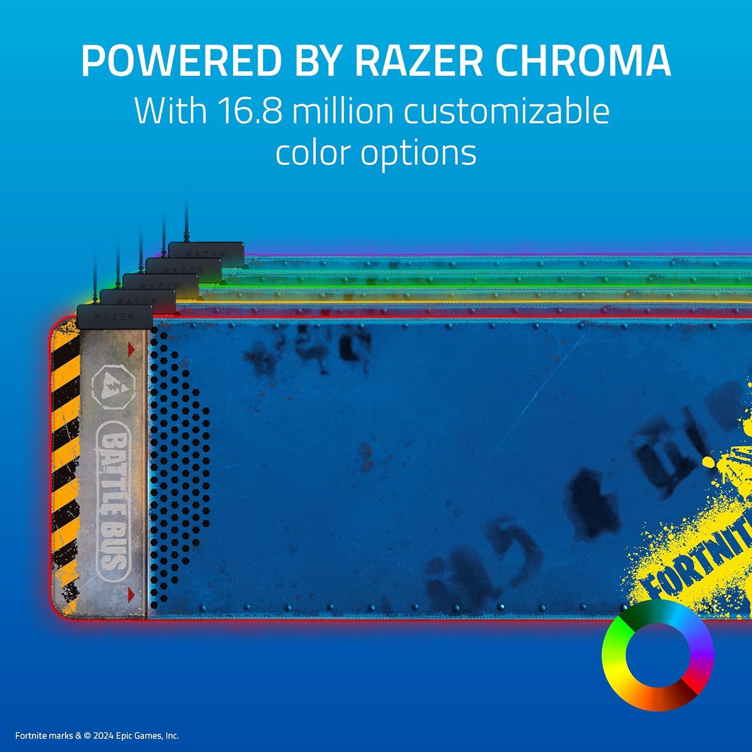 Thumbnail 4 de Razer Goliathus Extended Chroma - Fortnite Edition XXL: a large, illuminated cloth mouse mat for precise, fast play