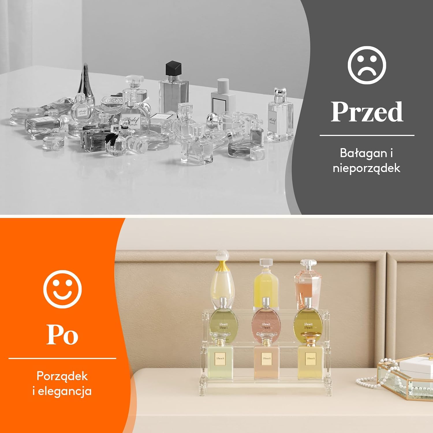 Thumbnail 6 de Lifewit 24488 – 3-poziomowy przezroczysty stojak ekspozycyjny z plastiku PS