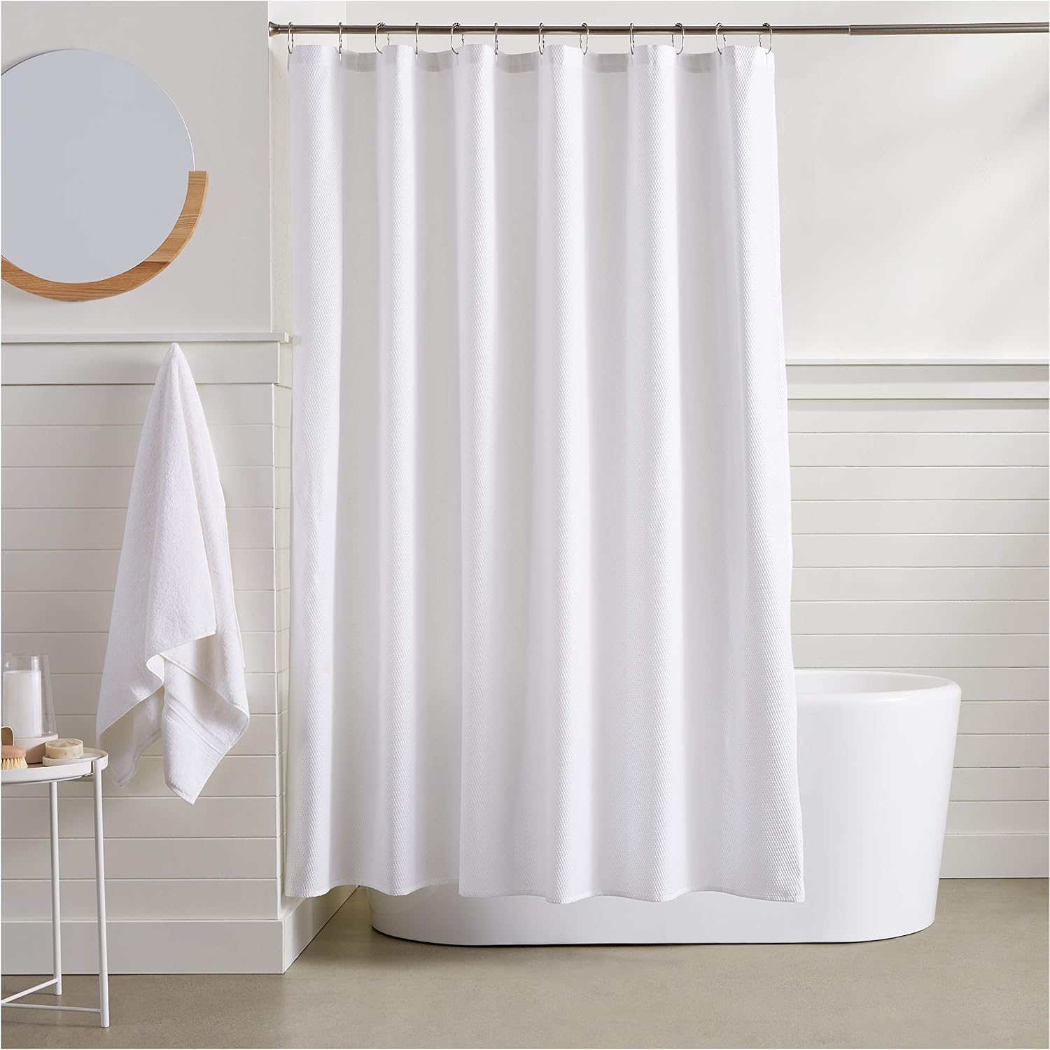 Detalle de Amazon Basics Rideau de douche 183 x 183 cm