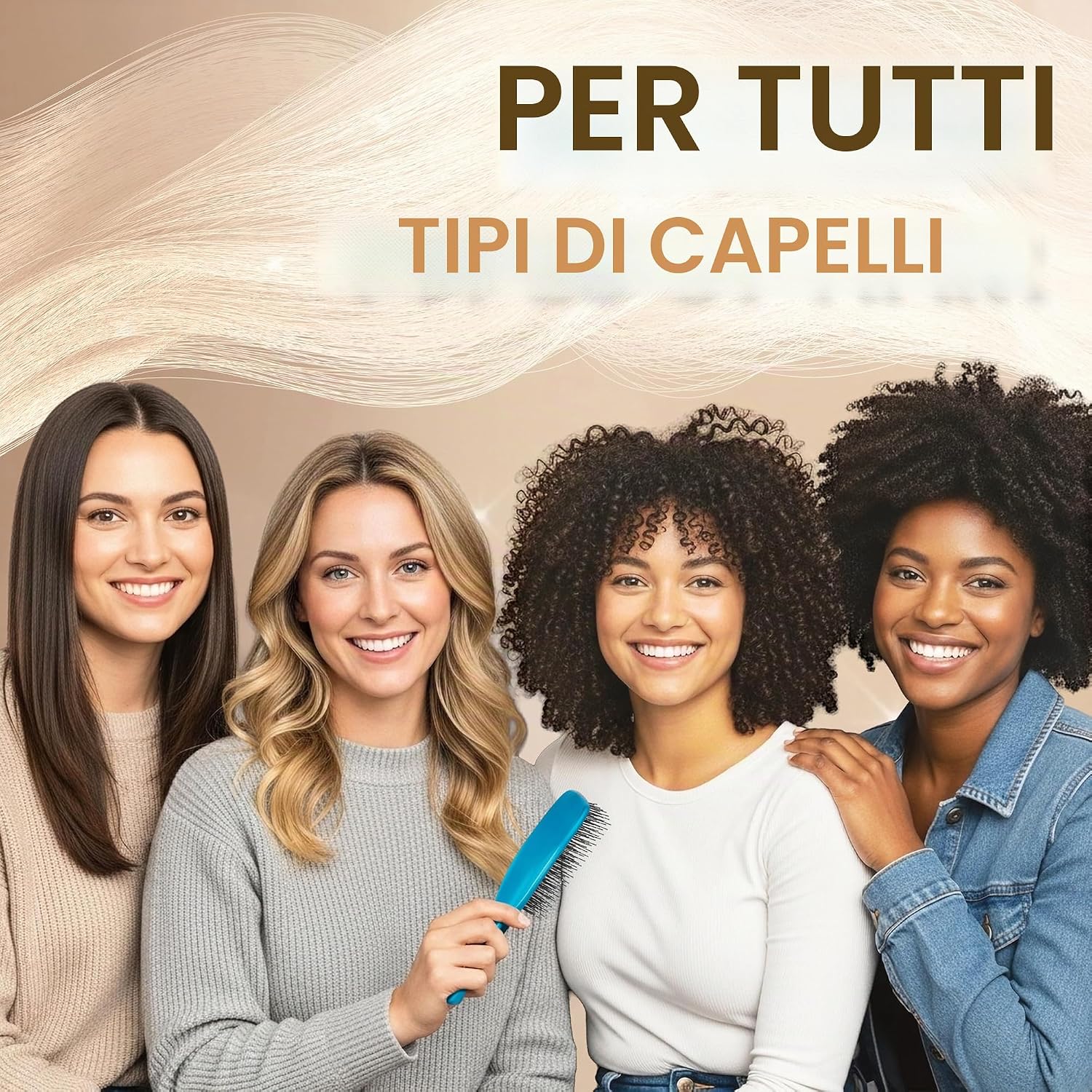 Detalle de MarQus Spazzola per Cuoio Capelluto – districa senza tirare, lucentezza e volume per ogni tipo di capello (Flashblue)