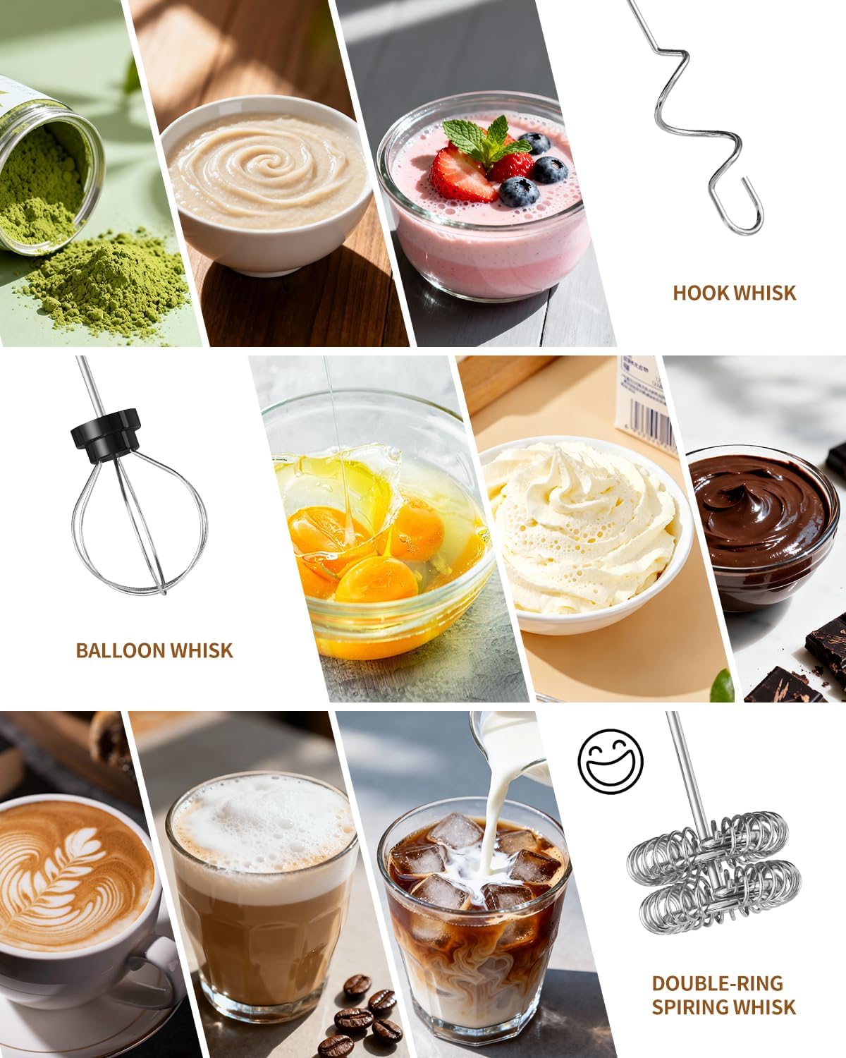 Thumbnail 2 de CIRCLE JOY Rechargeable Handheld Milk Frother Wand with Stand