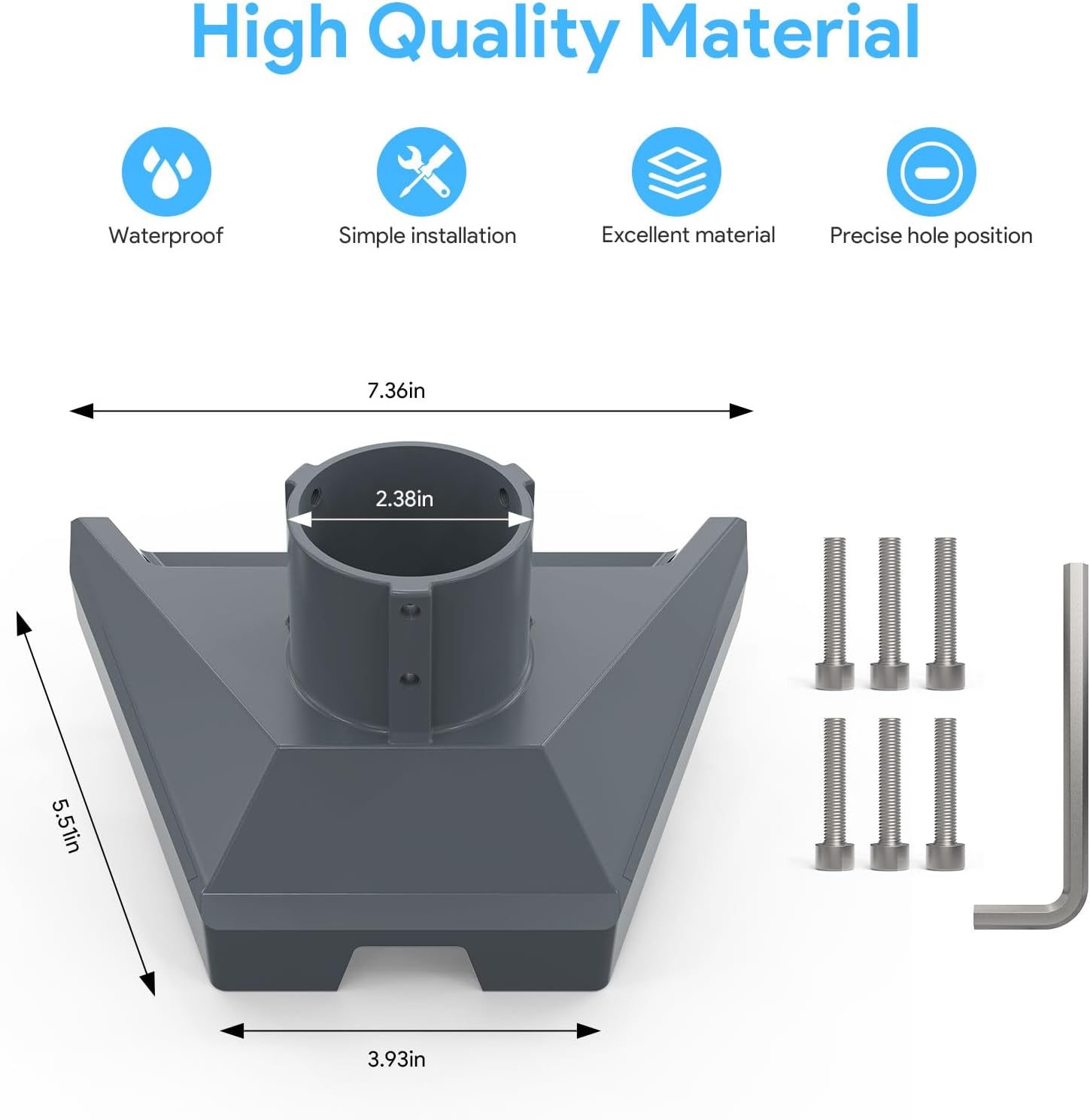 Thumbnail 2 de WXPSKY Starlink Pole Mount Gen 3 (aluminium alloy) for Gen 3 Dishy