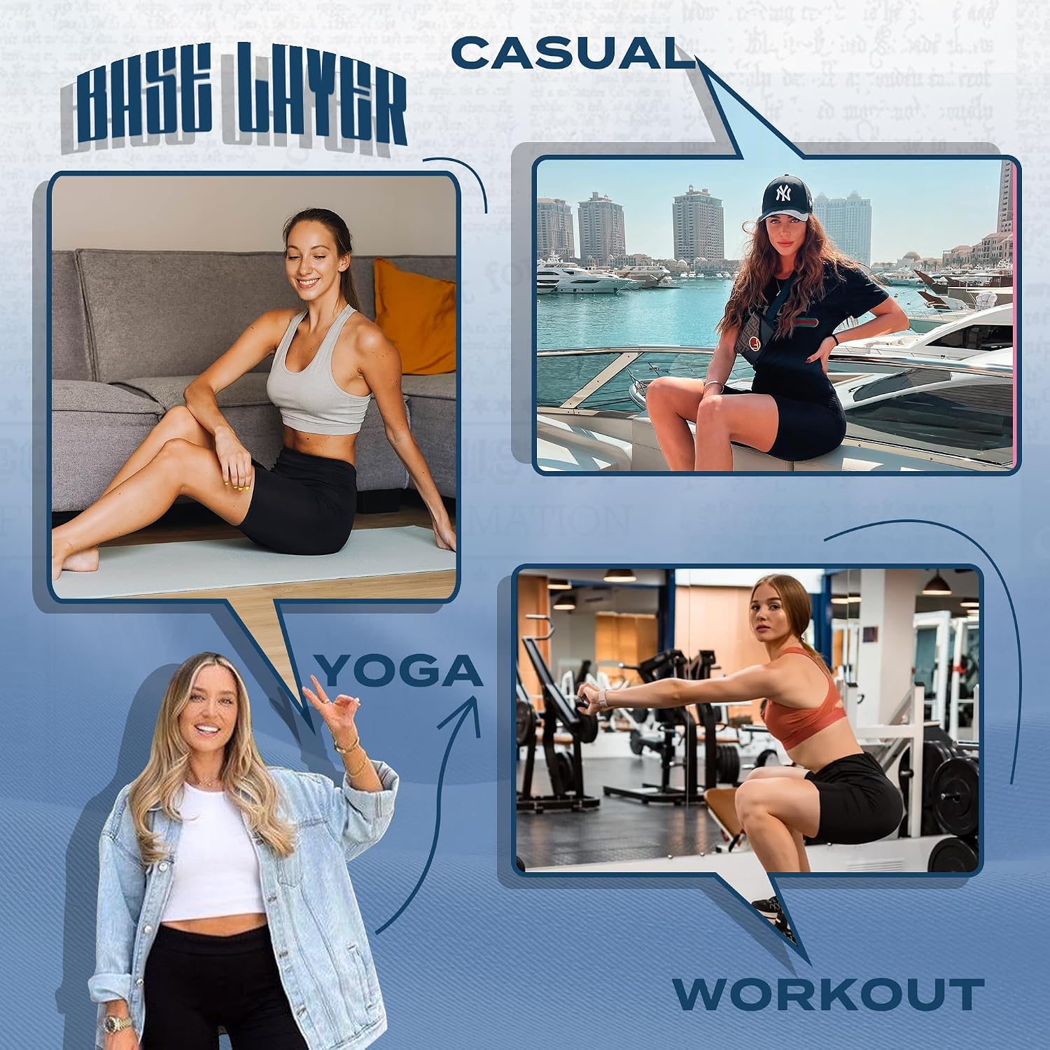 Detalle de Sundwudu 4 Pack Biker Shorts for Women — 8”/3”/5” High Waist Tummy Control for Summer Workouts