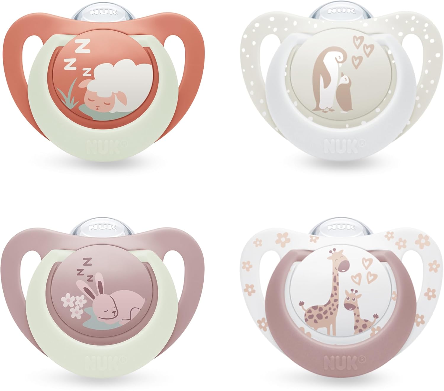Detalle de NUK First Choice Day & Night Tétines pour bébé 0-6 mois – Lot de 4, phosphorescentes