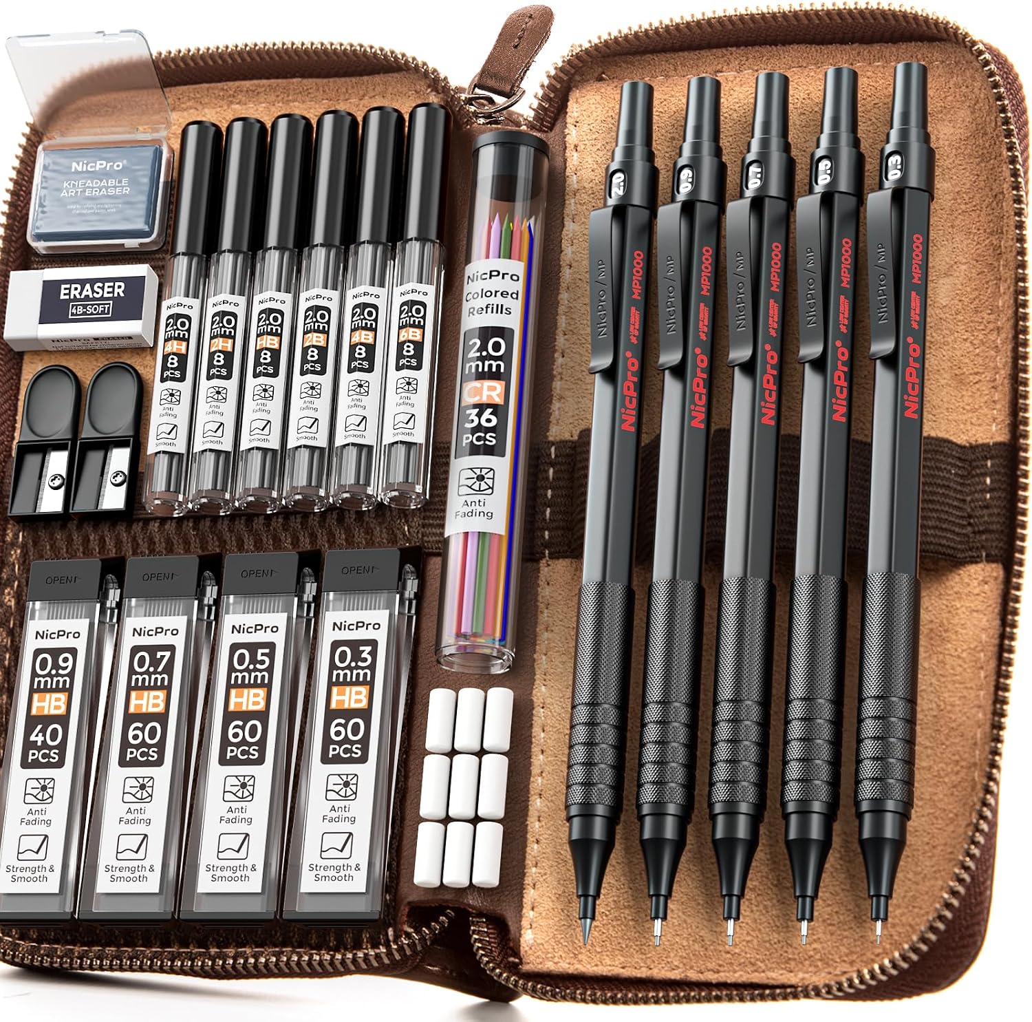 Detalle de Nicpro Matite Meccaniche set 9 tubi 2 mm ✏