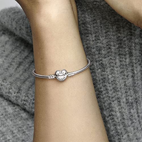 Thumbnail 7 de Pandora Icons Pulsera de plata con cierre en forma de corazón, 19 cm