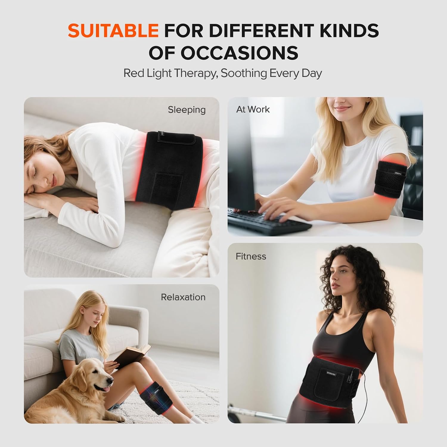 Thumbnail 6 de Red Light Therapy Belt for Body — 660nm Red + 850nm Infrared with 19.6" x 8.6" Coverage