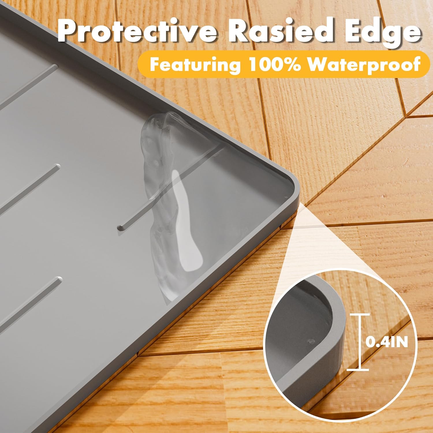 Thumbnail 5 de Pieviev Cat Litter Mat 86 x 56 cm: Silicone Litter Tray Mat for Easy Cleaning and Cat Comfort