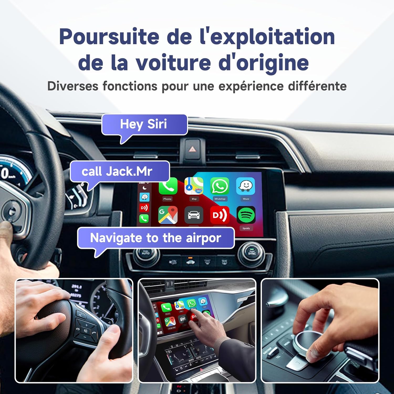 Thumbnail 4 de Carlinkit Mini SE : adaptateur CarPlay sans fil USB A/C (5 GHz) pour iPhone