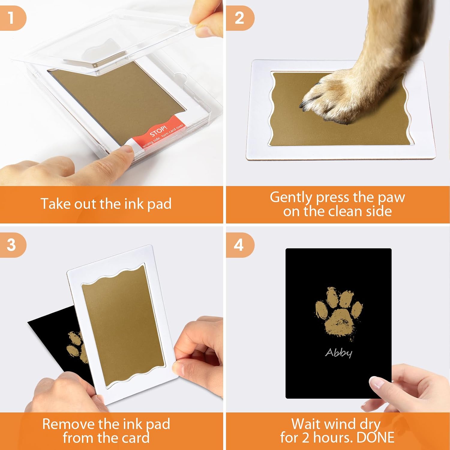 Detalle 2 de Nabance Pfotenabdruck Set für Baby und Hund