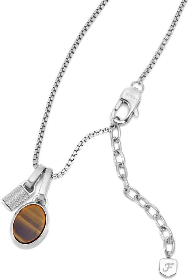 Thumbnail 2 de Fossil Herren Lederkette mit Karabinerhaken 💍