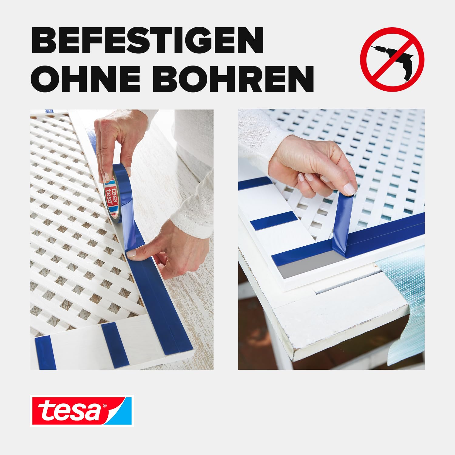 Thumbnail 3 de tesa Powerbond Outdoor – Doppelseitiges Montageband für den Außenbereich, 5 m x 19 mm