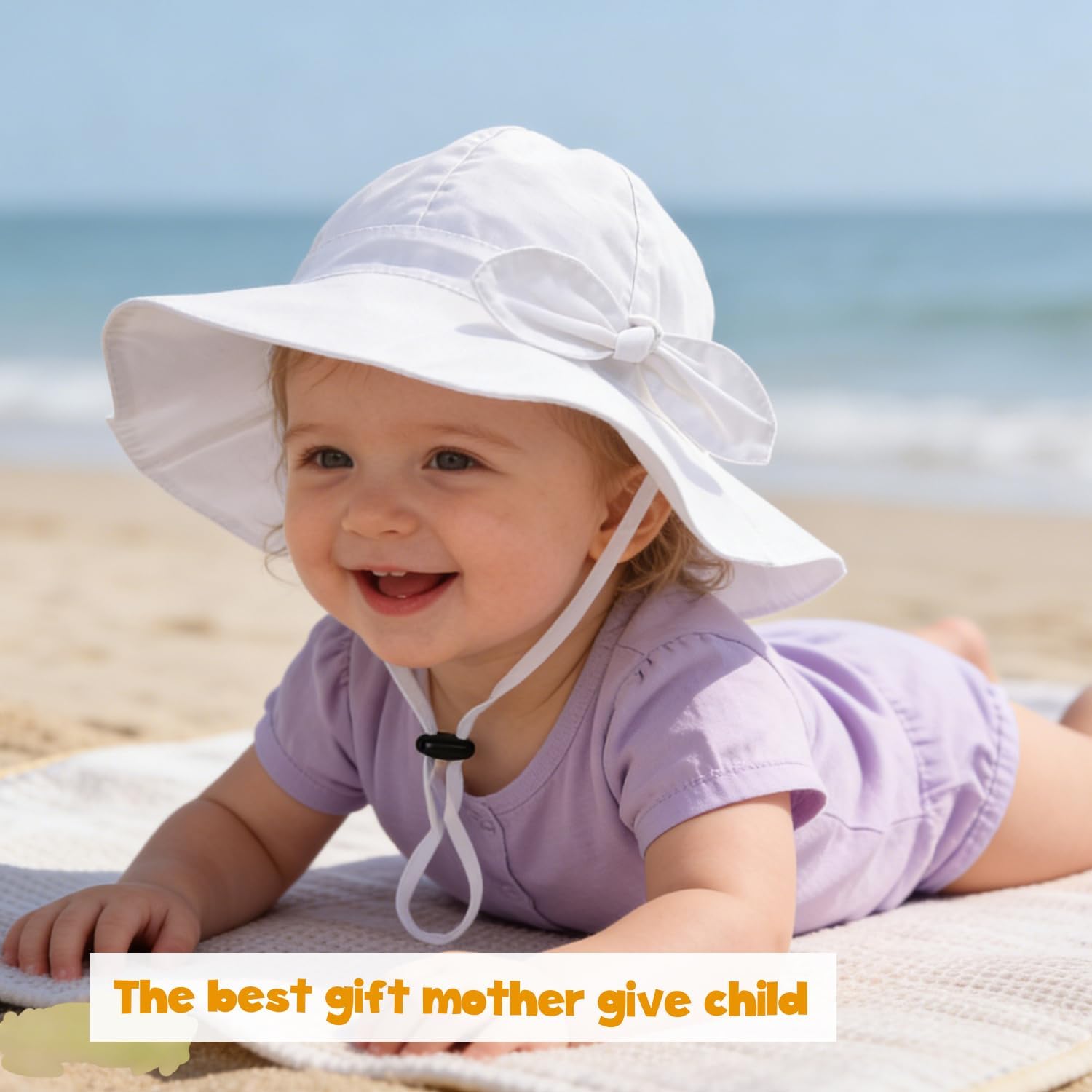 Detalle de DANMY Baby Girl Sun Hat UPF 50+