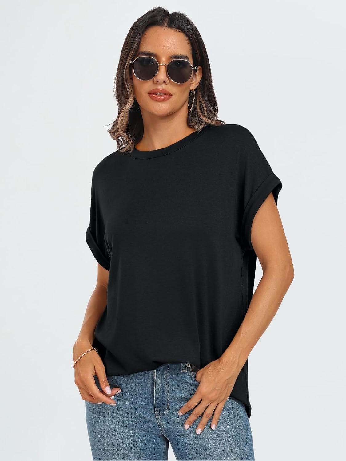 Thumbnail 3 de Cuptacc Oversize Damen Tshirt Rundhalsausschnitt