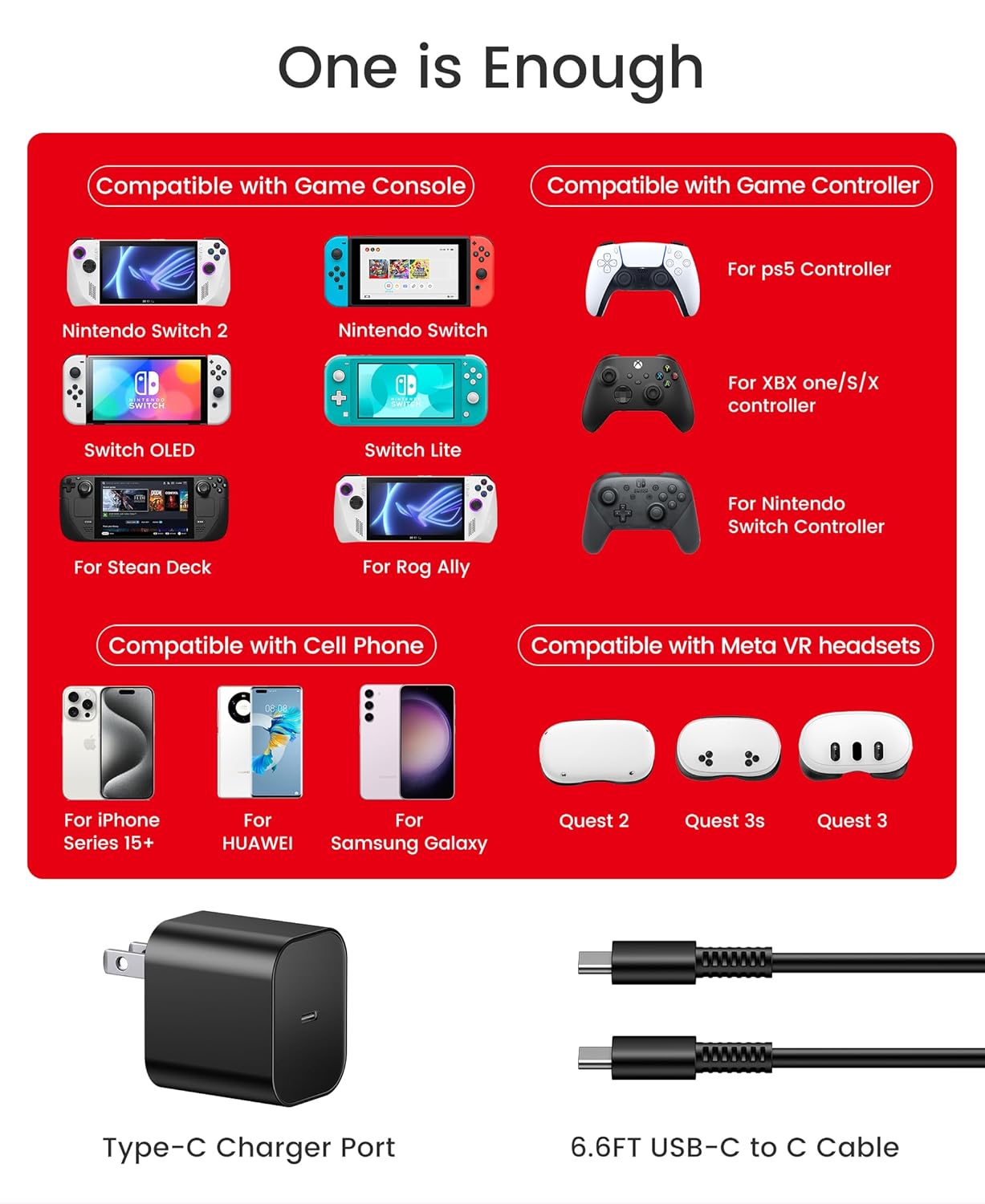 Thumbnail 6 de GammeefyPro 65W Switch 2 Charger