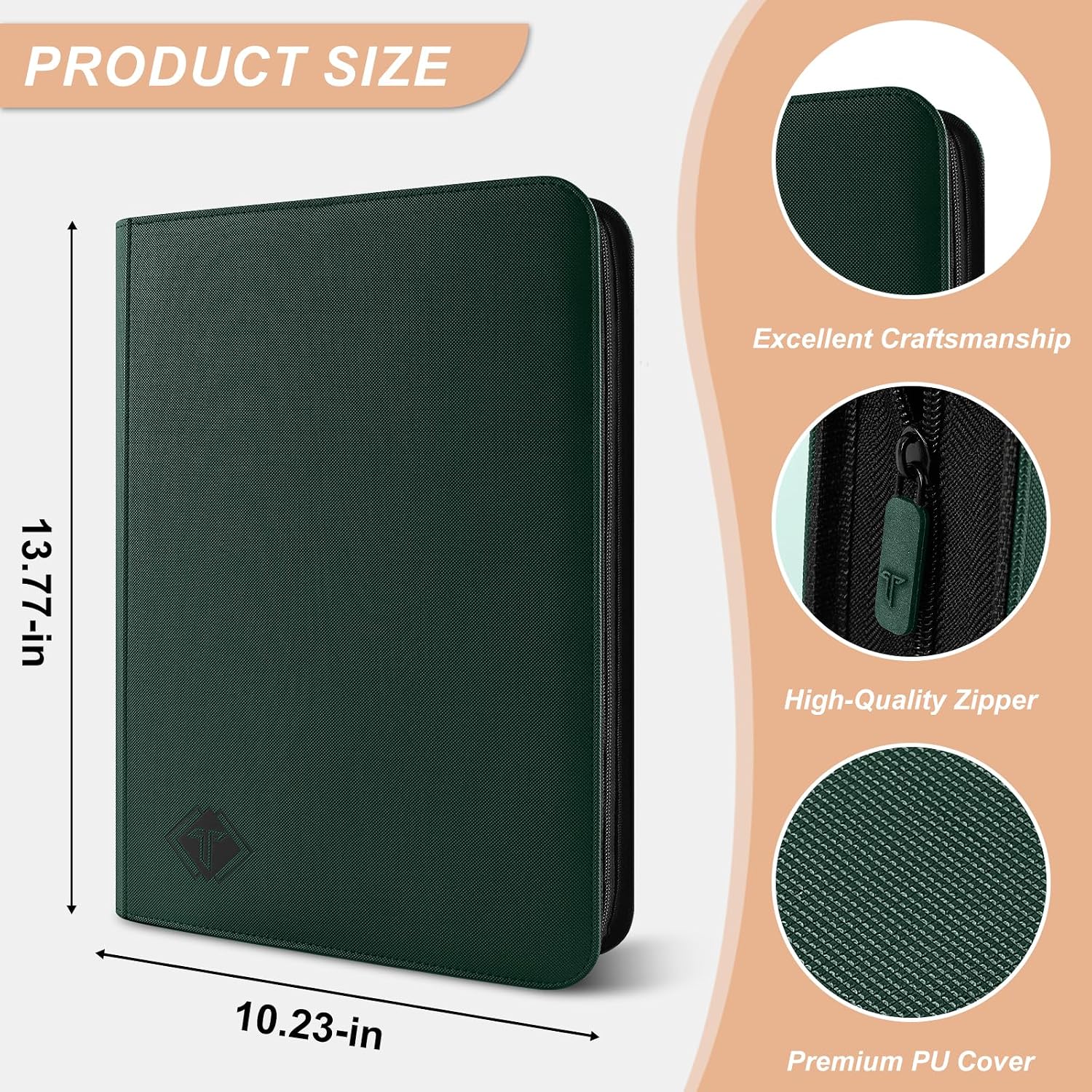 Detalle 2 de Kartenbinder für Trading Card 9 Pocket, Zip MTG Kartenalbum mit 432 Side Loading Pocket