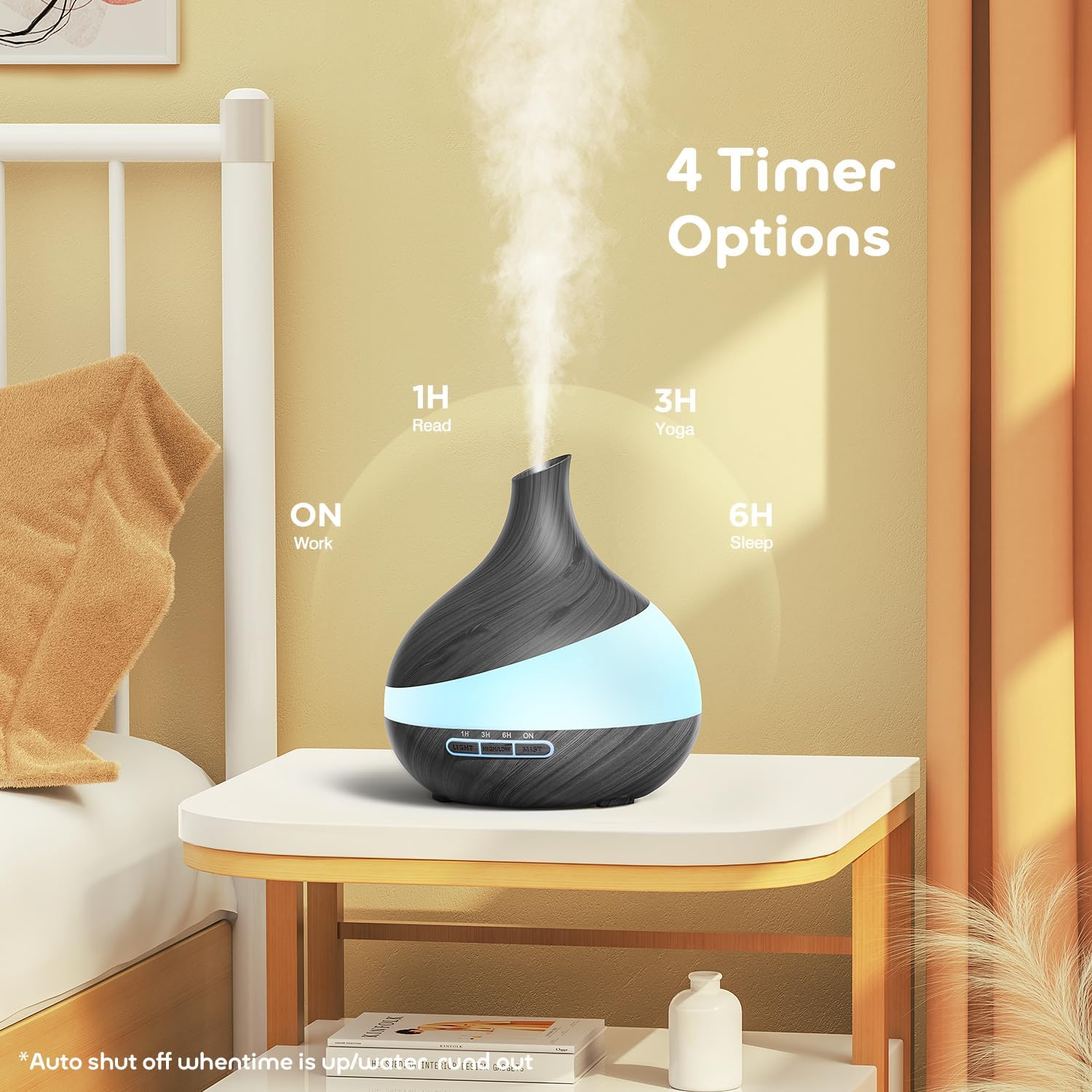 Thumbnail 4 de HJTHJT 500ML Essential Oil Diffuser: Remote-Controlled Aroma Diffuser for Home and Spa