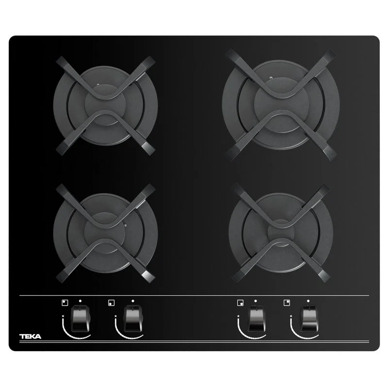Detalle de Teka GBC 64000. Placa de Gas a 4 Zonas de Cristal Negro (60 cm)
