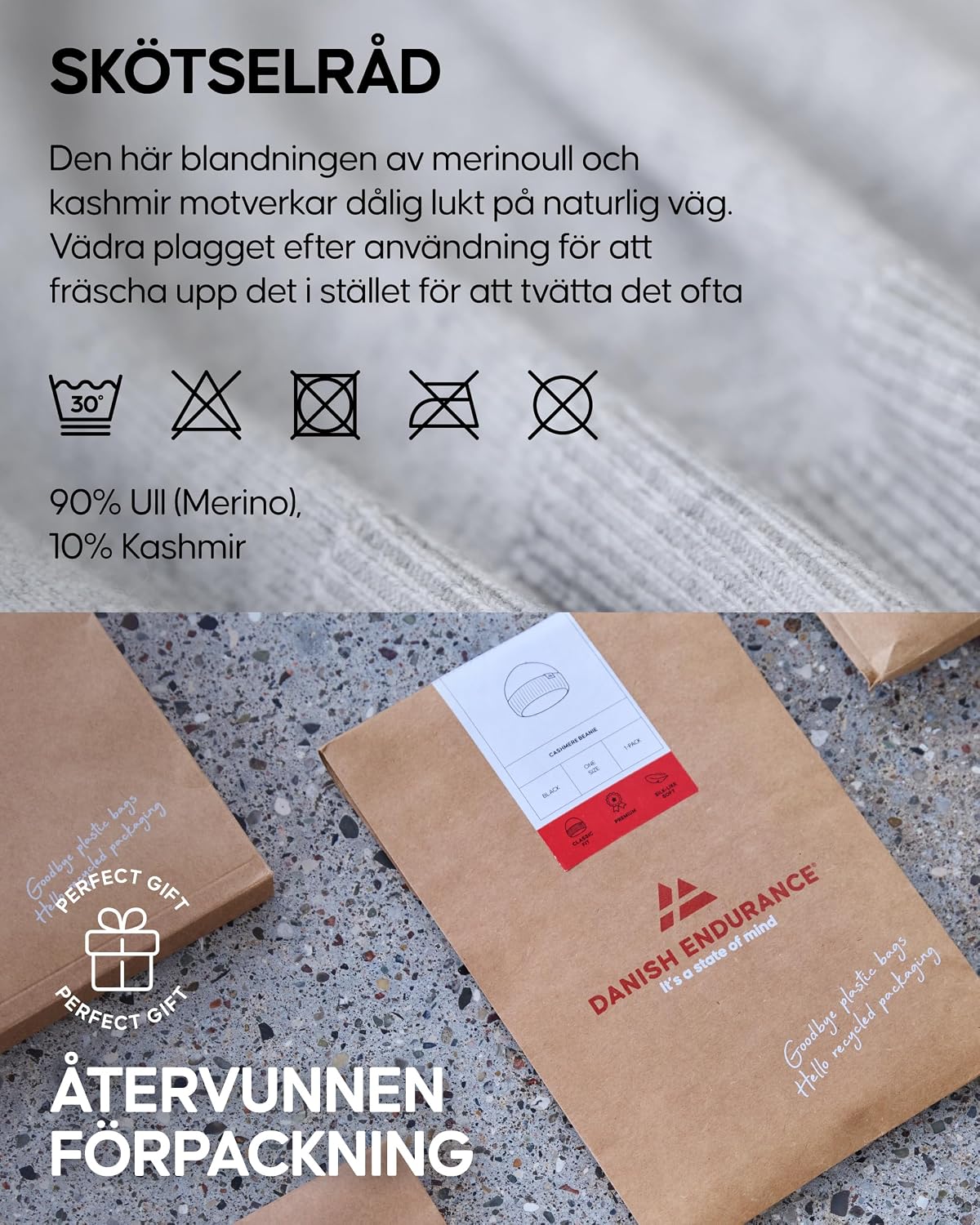 Thumbnail 4 de DANISH ENDURANCE polotröja för dam i merinoull och kashmirblandning