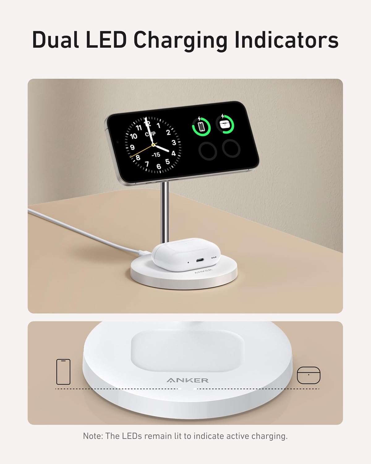 Thumbnail 4 de Anker MagGo 2-in-1 Wireless Charger 15W
