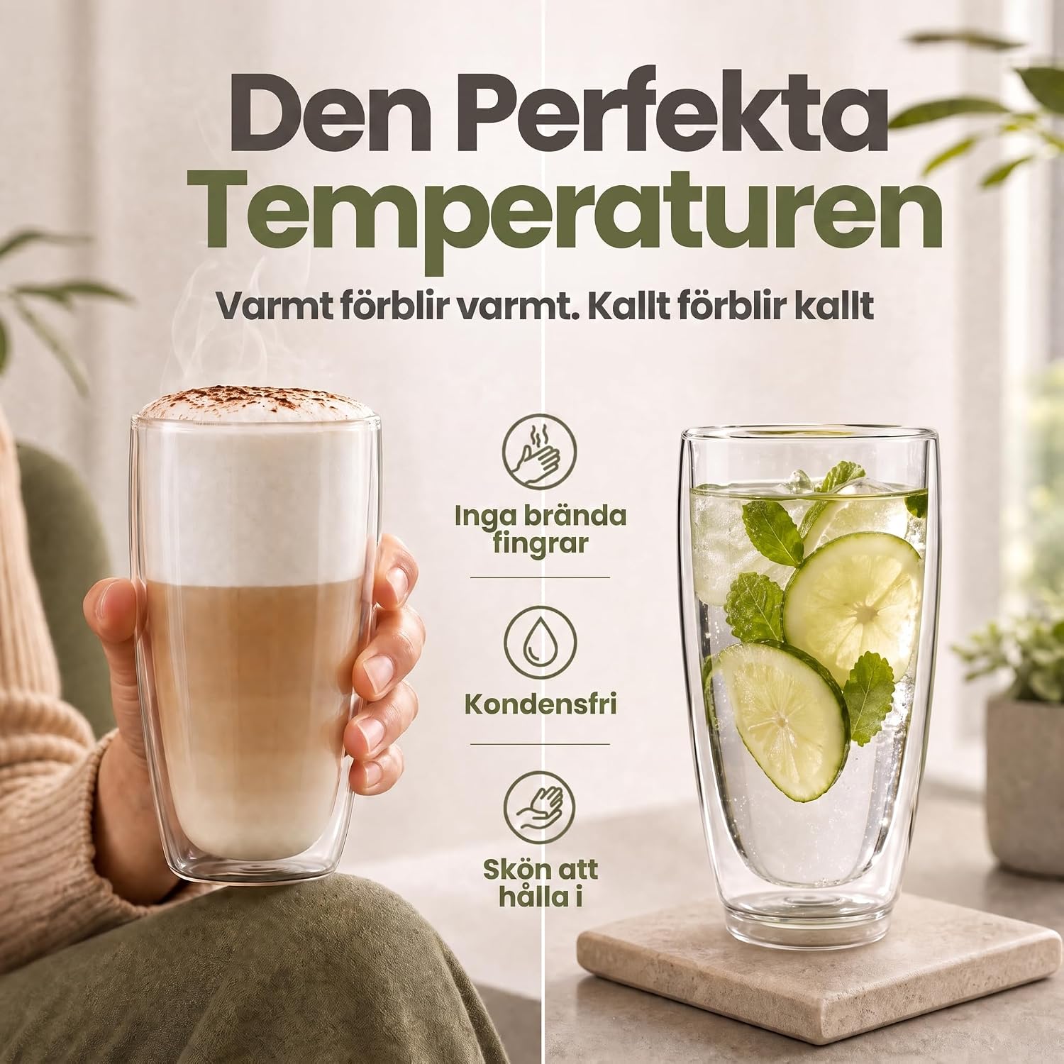 Thumbnail 1 de Dimono dubbelväggigt borosilikatglas 450 ml – longdrinkglas