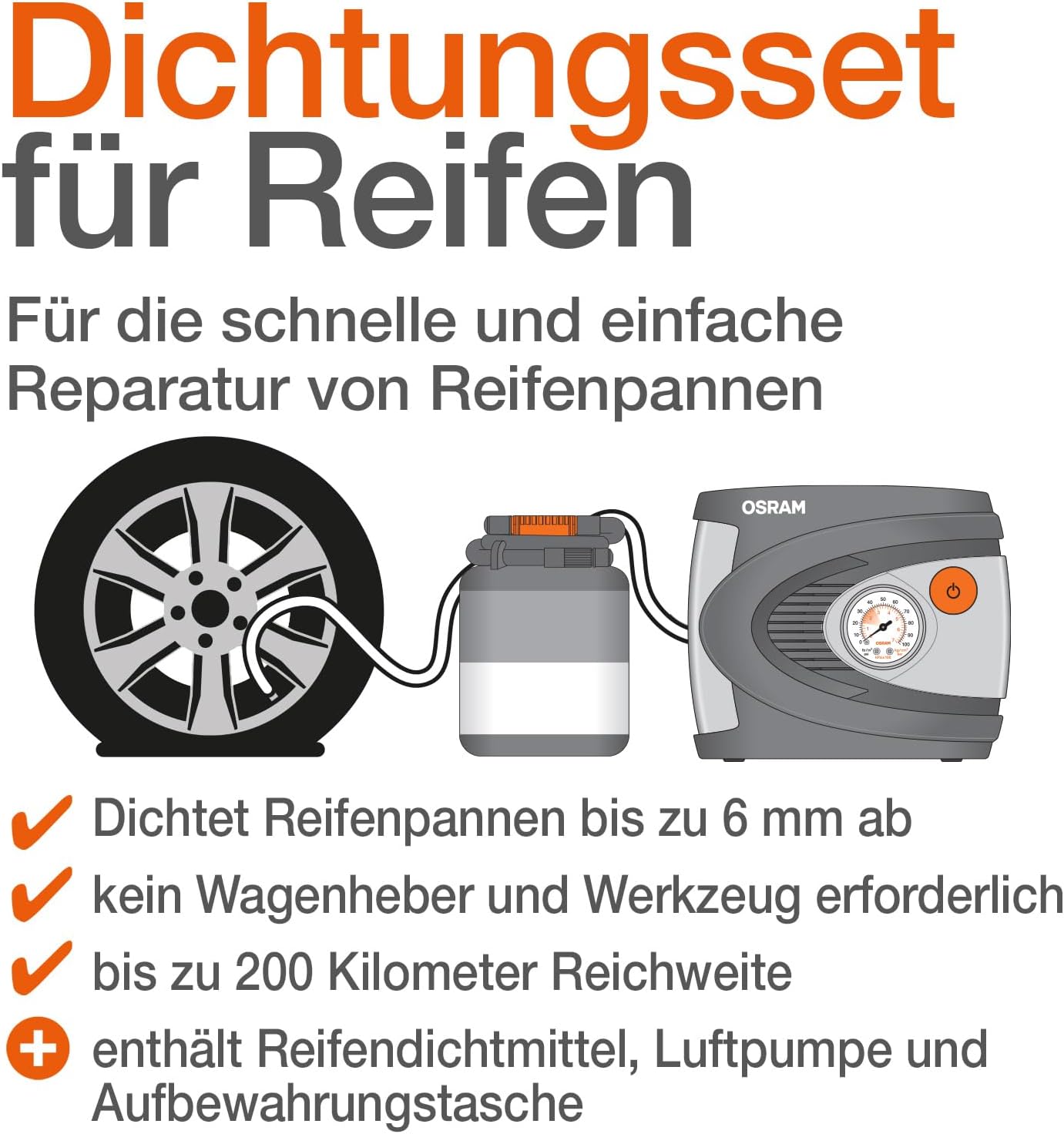 Thumbnail 4 de Osram TYREseal KIT Essential 450 ml