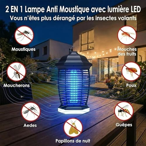 Thumbnail 1 de Seenlast Lampe Anti Moustique avec Éclairage LED – 18W UV 4000V, IPX4, 100 m²