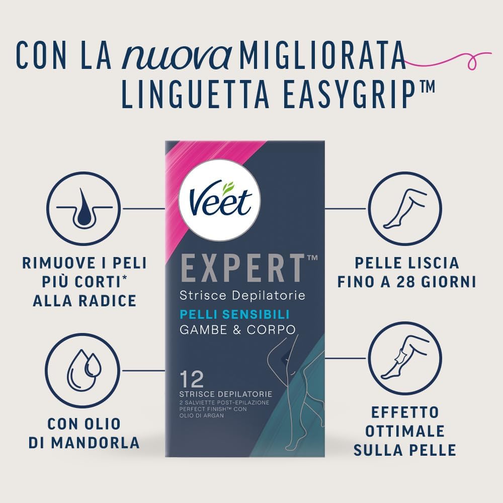 Detalle 2 de Veet Expert 36 strisce depilatorie