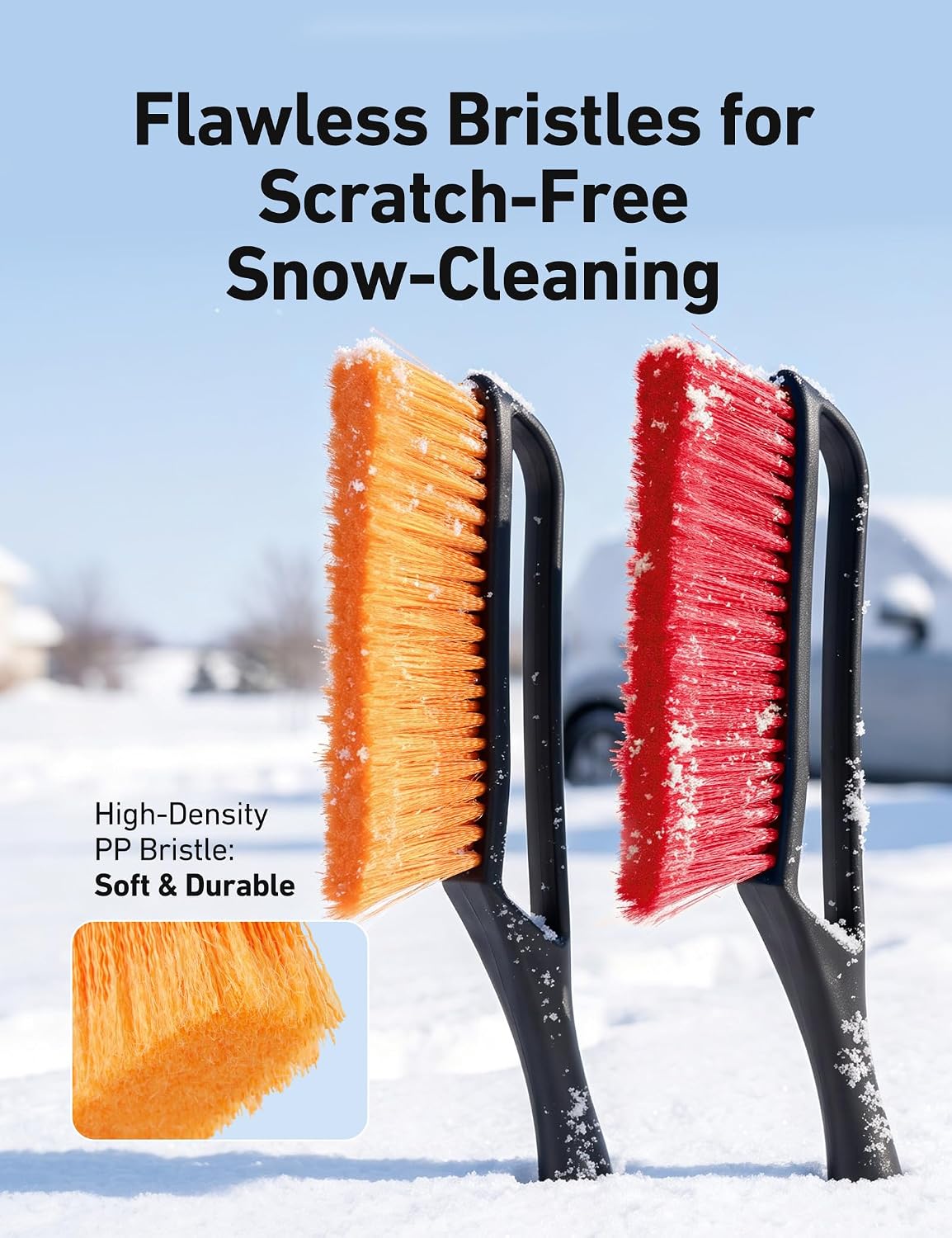 Detalle de AstroAI Snow Brush and Ice Scraper, 27-Inch