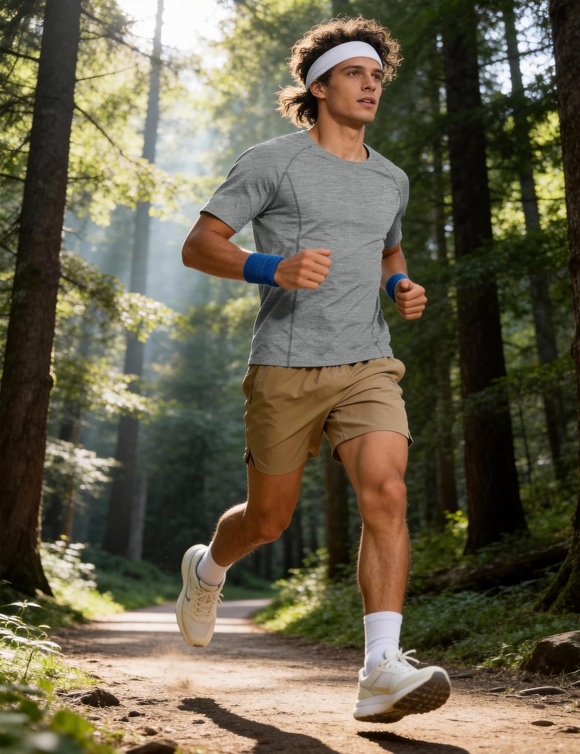 Thumbnail 1 de Wayleb Maglietta Sportiva Uomo traspirante in tessuto tecnico elastico per palestra e corsa (maniche corte)