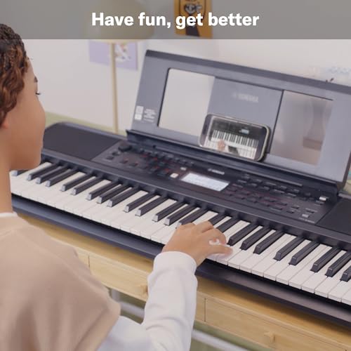 Detalle de Yamaha PSR-E383: Tastiera portatile per principianti con 61 tasti e lezioni Yamaha incluse