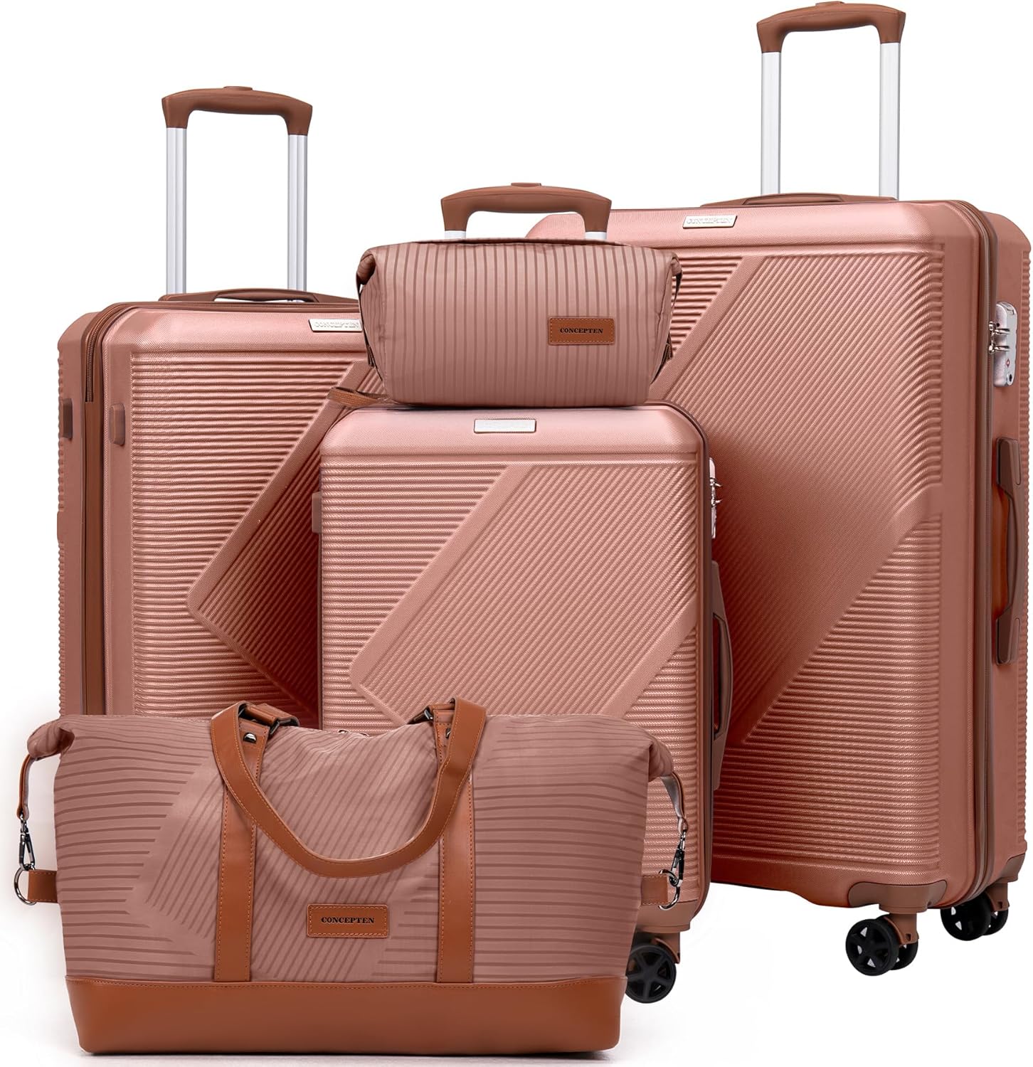 Detalle de CONCEPTEN 5-piece lightweight luggage set with TSA lock