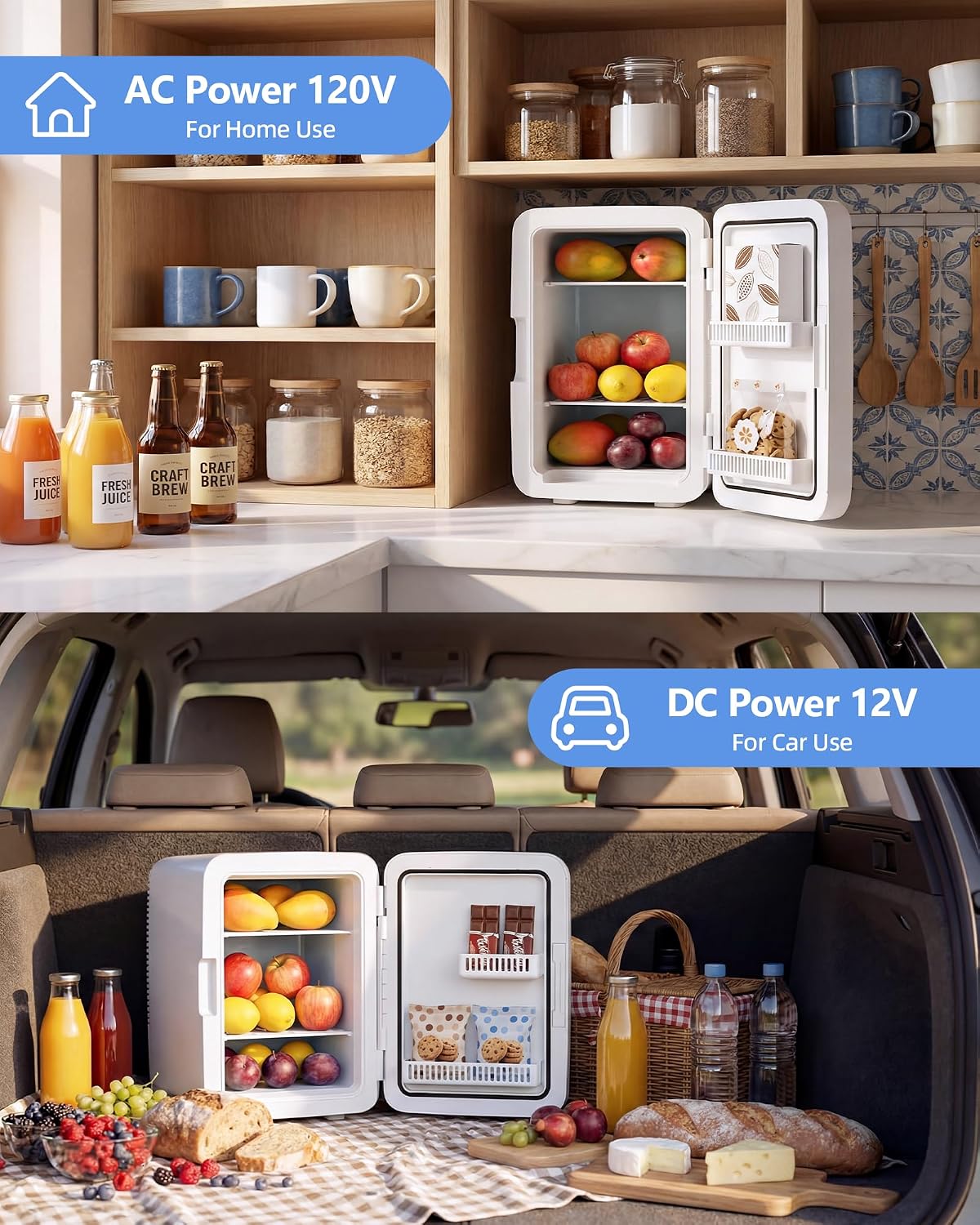 Thumbnail 3 de Electactic LY2010 10L Compact Mini Fridge, AC/DC, Removable Shelf