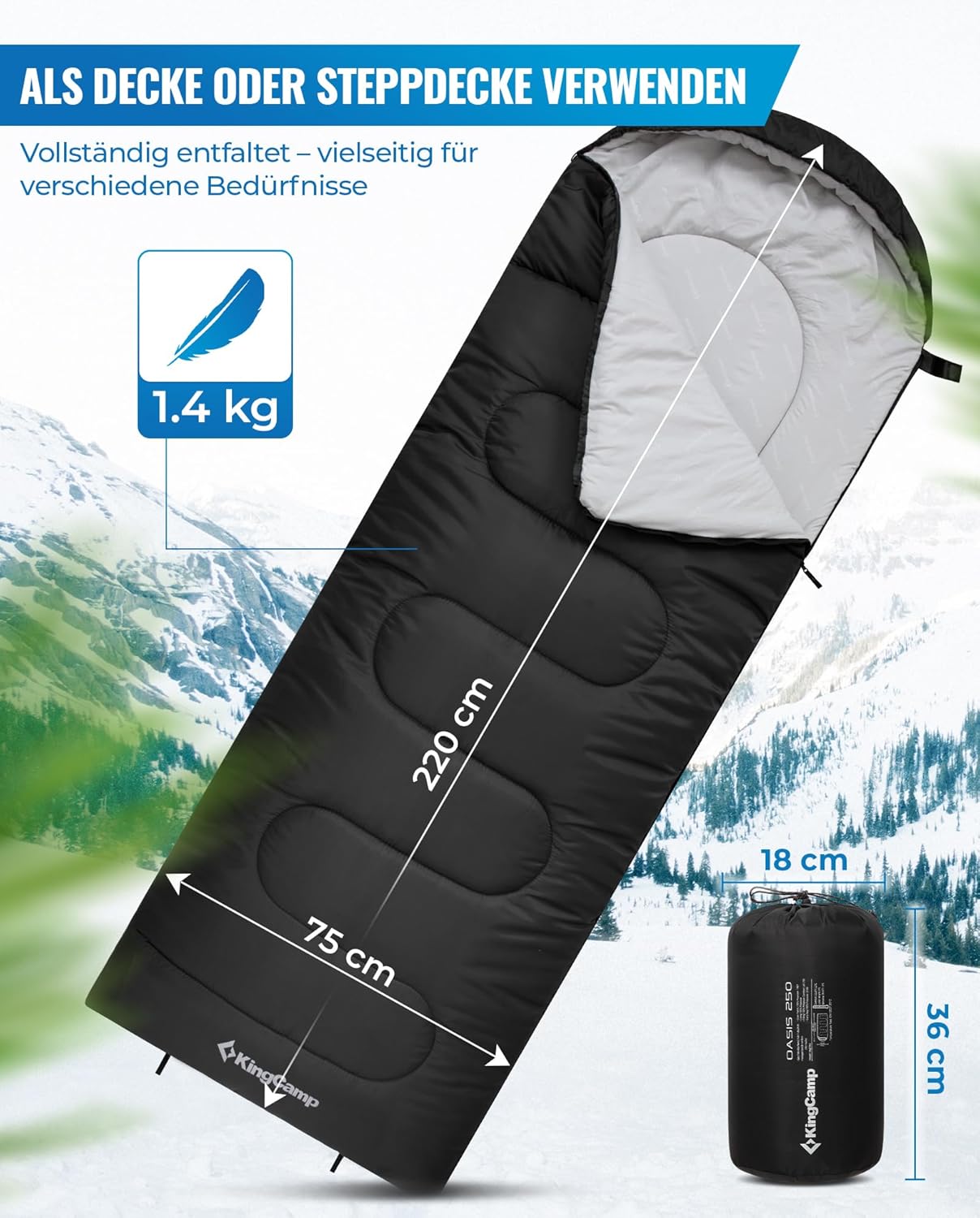 Thumbnail 1 de KingCamp KingCamp Schlafsack 12°C XL