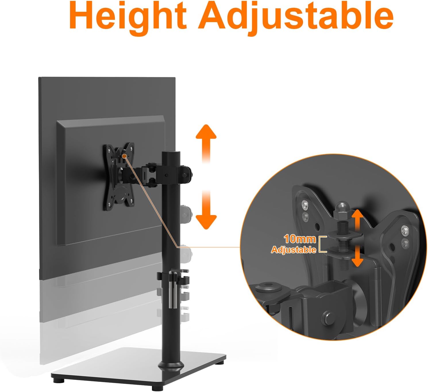Detalle 2 de GRIFEMA GB1005-1: Supporto TV da tavolo per 13–32" con rotazione e altezza regolabile